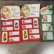 NOS 3 Packs Sealed Eureka Vtg Christmas Holiday Novelty Gift Tags Ephemera USA picture