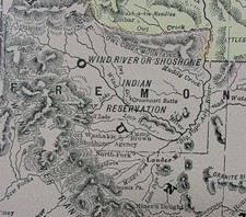 Vintage 1897 WYOMING Map 14