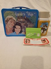 Rare Nr Mint Vintage 1975 Apple's Way Collectible Metal Lunchbox & Thermos picture