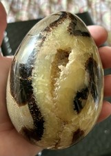 Large Septarian Egg Polished Natural Stone Crystal Carving  picture