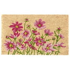 HF Cosmos Bouquet Coir Doormat 18x30 PVC Back Sustainable, 18 x 30 inches picture