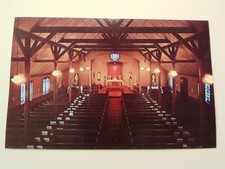 St. Clare's Catholic Church Misquamicut Rhode Island vtg postcard interior  picture