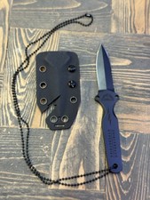 Burnside Hyperstrike Knife Fixed Blade Partially Serrated Carry Sheath Used picture