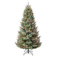 My Texas House 6.5' Pre-Lit Grand Spruce Green Artificial Christmas Tree with Lu picture