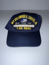 USNS SSG Edward A. Carter Jr T-AK 4544 Navy Ship Ball Cap Blue Hat USA NWOT picture