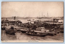 Shanghai China Postcard View of Harbour in Shanghai c1910 Antique Unposted picture