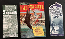 Lot Of 3 Aquarium Advert Brochures MarineLand Pacific Seaquarium Marine Studios picture