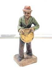 Vintage Occupied Japan Nice Old Man with a Drum Figurine Statue 6
