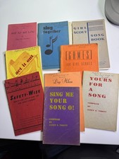Vintage Girl Scouts Book Lot of 9 Songbook Games Day Hikes Safety-Wise 1940s PB picture