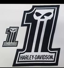 Harley Davidson #1 Large Patch - Harley Davidson Skull #1 Back Patch 12