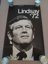 Vintage 1972 New York Mayor John Lindsay Presidential Campaign Poster 28