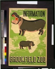 Information,Brooklyn Zoo,Chicago,Illinois,IL,Hippopotamus,Hippo,Africa,c1937 picture