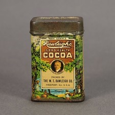 1920s Rawleigh's Cocoa Advertising Antique Miniature Sample Tin picture