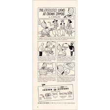 1945 Crown Zippers Original Vintage Print Ad picture
