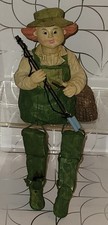 WMC Shelf Sitter Figure 2003 Dangle Legs Woman Fishing Home Office Decoration  picture