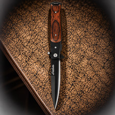 Classic Italian-Stiletto, Pakka Switch/Thumb Assist Blade, EDC Survival Tool picture