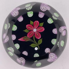 William Manson Sr 2006 Faceted Aventurine Floral Mini 1/1 Paperweight 2.1