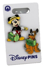 Disney Dapper Mickey and Pluto Vacation 2 Pin Set - Mr Mouse Takes a Trip picture