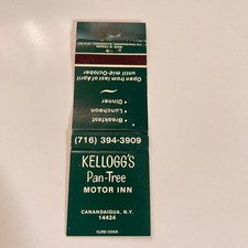 Kellogg's Pan-Tree Motor Inn Canandaigua NY Vintage Matchbook Cover TMB67-4 picture
