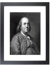 Benjamin Ben Franklin Founding American History Matted &Framed Picture Photo picture