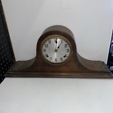 Antique Gilbert Tambour Style Mantle Clock Works Well, Glass Is Loose picture