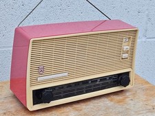 VINTAGE 1960 GRUNDIG TRANSONETTE 89 TRANSISTOR RADIO PINK RARE picture