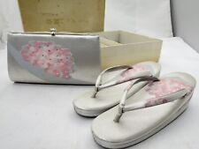 Japanese Kimono Zori Sandal & Matching Bag Set Footwear Suzunoki picture