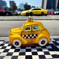 CHRISTOPHER RADKO - Vintage Checkered Past Taxi Cab Ornament - W/ Box Yellow Cab picture
