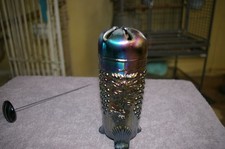Northwood Carnival Glass Grape & Cable Hatpin Hat Pin Holder Vintage  picture