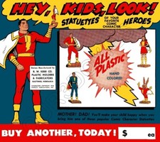 1946 Captain Marvel Statuettes Store Counter Standup Sign Reprint Kerr Statue picture