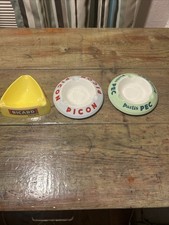 Lot Of 3 Vintage Ricard  Anisette  Picon And Pastis PEC Ashtray France picture