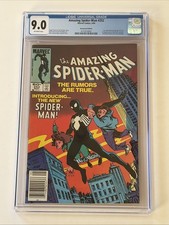Amazing Spider-Man #252 (1984) CGC 9.0 Newsstand Variant - 1st Black Suit Marvel picture