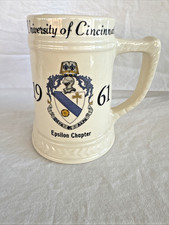 Vintage 1961 University of Cincinnati Ceramic Beer Stein Mug Epsilon Chapter picture