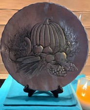 Wendell August Handmade Hammered Round Metal Serving Tray, Silver picture