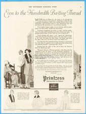 1919 Printzess Coat Women's Hat Fashion Antique Print Ad Henry Vallely Art Deco picture