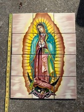 Our Lady of Guadalupe Lamosa Mexico Ceramic Tile Mural 12 Piece Religious Art picture