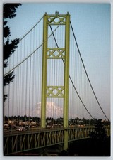 Gig Harbor Narrows Bridge Washington State Continental Postcard 4x6 WA picture
