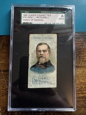 1889 Duke's Cigarettes History Of Generals (N78) Gen'l J. Mcdowell SGC Authentic picture