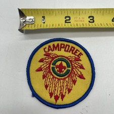 Vintage 1960s-70s Boy Scout Camporee Patch 3” Round BSA Generic Issued picture