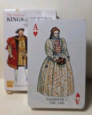 1992 Famous Kings and Queens of England Playing Cards Heritage Toy & Game Sealed picture