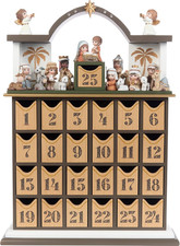 Countdown to Christmas Advent Calendar with Storybook – Wood/Resin Holiday Set picture