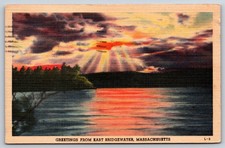 Vintage Postcard Greetings From East Bridgewater Massachusetts picture