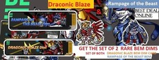 Digimon BE Memory Dim Cards CUSTOM DRAGONIC BLAZE & RAMPAGE OFTHE BEAST SET picture