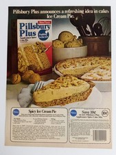 Pillsbury Magazine Ad Applesauce Spice Cake Mix Ice Cream Pie 1970s Coupon picture