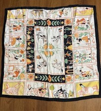 ​RARE Vintage Tony Sarg Anthropomorphic Card Tablecloth Whimsical Barware MCM picture