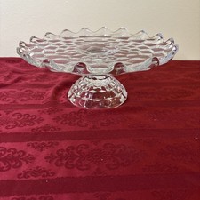 Vintage Fostoria American Pedestal Cake Stand . 10 3/8” picture