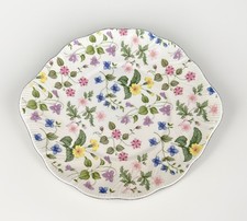 Queen’s Country Meadow Rosina Floral Cake Plate Platter 10 X 9 Fine Vintage picture