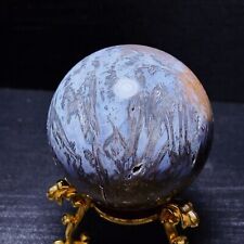 Rare 493G Natural Polished Aquatic Plants Agate Crystal Ball Healing L1414 picture