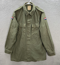 Vintage Dutch Military Field Jacket Adult 112 Green KL Royal Netherlands Army picture