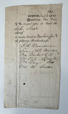 Vintage 1847 Freight Receipt Boston MA Silas Pierce Co via ship to Newburyport picture